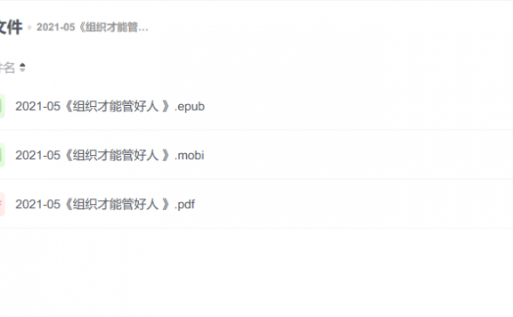 【电子书】《组织才能管好人》