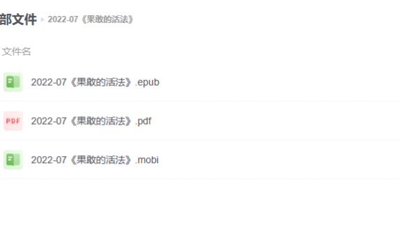 【电子书】《果敢的活法》