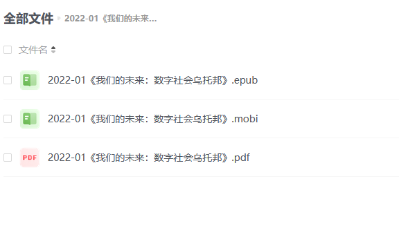 【电子书】《我们的未来:数字社会乌托邦》